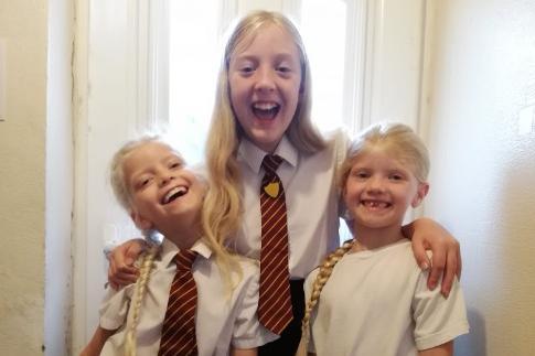 Abi Taylor shared Emily, Lily and Holly at the end of Year 3, Year 6 and Year 1.