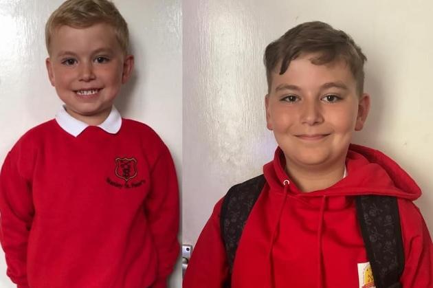 Elizabeth White shared her photos of Kaiden on his first day in reception and his last day in year 6.