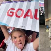 The adorable youngster melted the country's hearts again when she was interviewed on tv before the victorious final with Germany on Sunday. (SWNS)