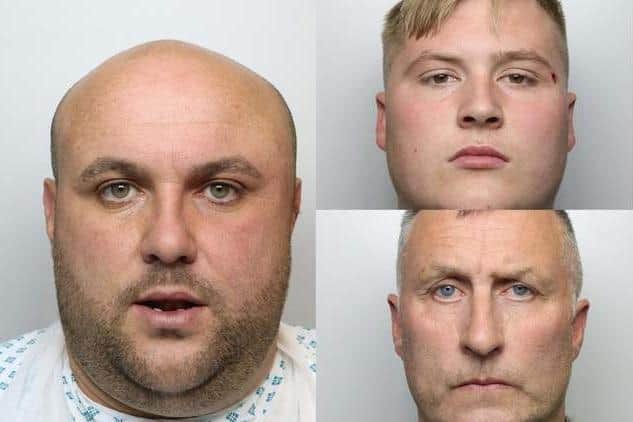 Clockwise from top left: Shaun McDermott, Joshua Bathie and Richard Bathie, who have been locked up over the shooting at a Tingley caravan park