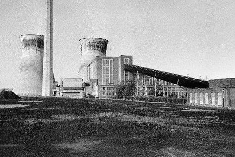 A deserted Wakefield power station picture in 1991