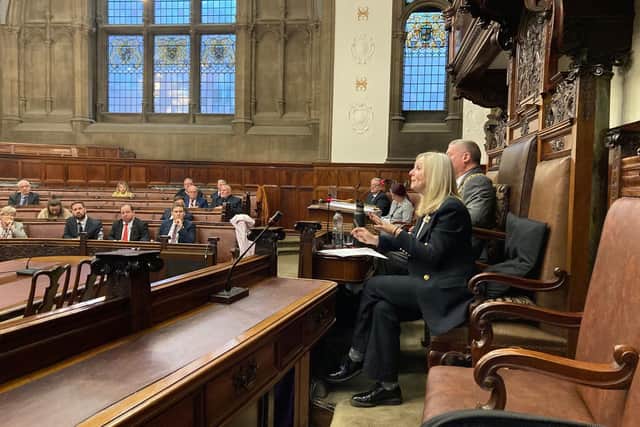 West Yorkshire Mayor Tracy Brabin attended a question and answer session in the council chamber at County Hall.