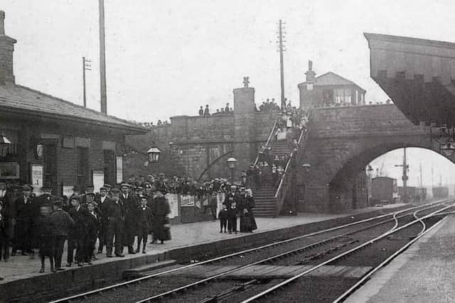 Horbury and Ossett Train station circa 1900, the original platform still remains today,