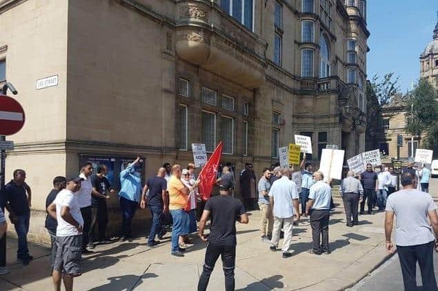Taxi drivers in the Wakefield have held Town Hall protests over the Council's licensing regulations.
