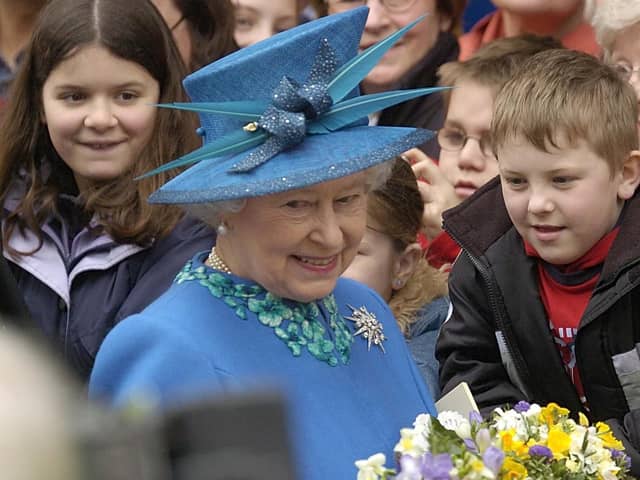 Queen Elizabeth, pictured in 2005, when large crowds welcomed her to Wakefield Cathedral for the Maundy Thursday service.