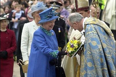The Queen was in Wakefield to attend the Royal Maundy Service at Wakefield Cathedral.
