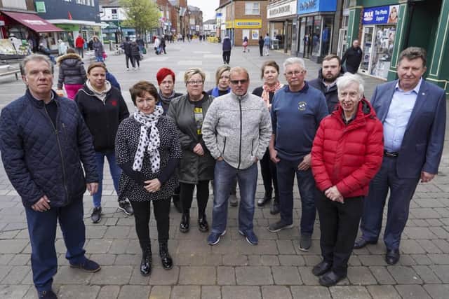 Castleford traders, pictured in April this year, say they are losing business due to anti-social behaviour.