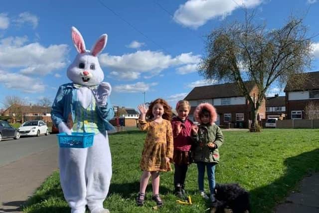 Children with the Easter Bunny