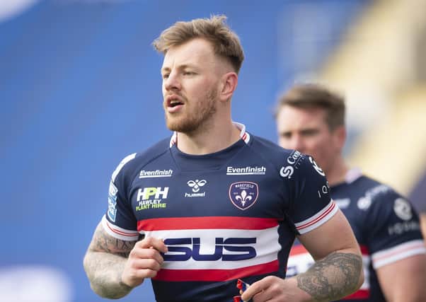 BLOW: Wakefield winger Tom Johnstone took a blow to the head against Catalans Dragons and will miss Friday's match against St Helens. Picture: Allan McKenzie/SWpix.com.