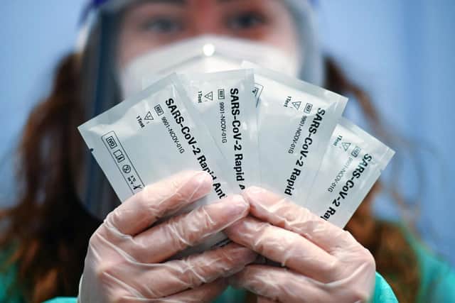 Pharmacies across Wakefield have said they are "really excited" to begin offering free Covid-19 test kits. Photo: INA FASSBENDER/AFP via Getty Images