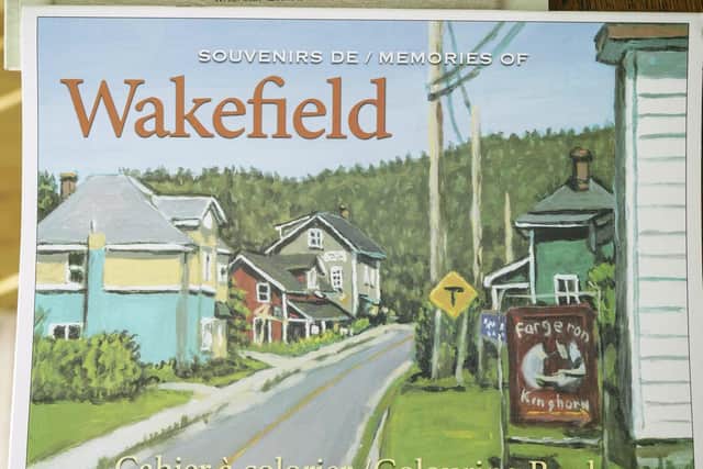 Since Sue's story was first published in the Express last month, it has been picked up by new outlets across the world, including the Canadian Broadcasting Company. Pictured is a colouring book from Wakefield, Canada, which was included in the box of presents.