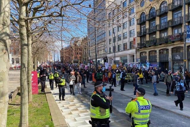 The 'Kill the Bill' protest in Leeds earlier this month.