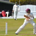 Methley's young opener Alex Cree on his way to his maiden Bradford Premier League century against Wrenthorpe. Picture: Steve Riding
