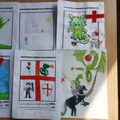 WINNERS: St George’s day themed drawing competition.