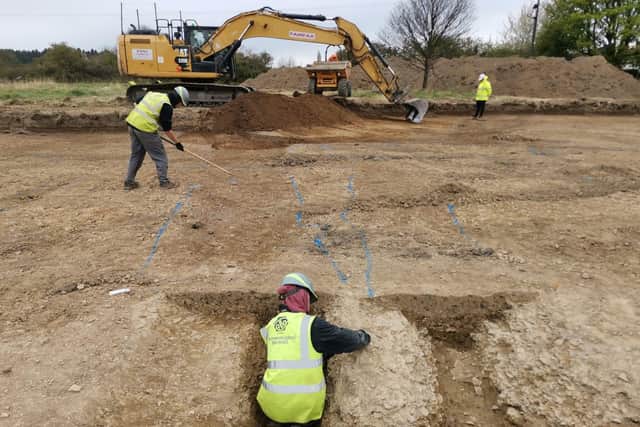 These photos offer a glimpse at archaeologists working to excavate rare Roman items in a Wakefield village. Photos: West Yorkshire Joint Services’ Archaeological Services
