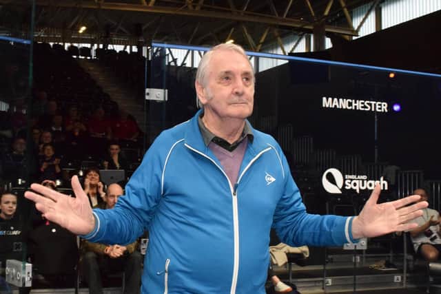 Malcolm Willstrop died on Monday, aged 83, after a battle with cancer. Picture courtesy of Steve Cubbins/PSA World Tour.