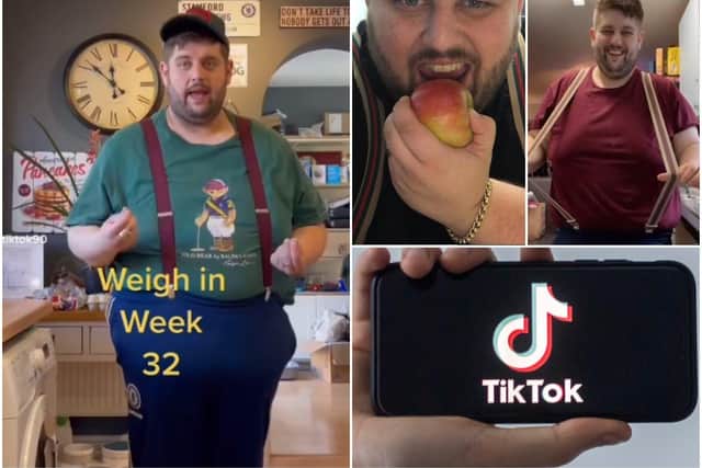 Wakefield's Lawrence Green has amassed more than three million followers on TikTok with his down-to-earth posts about weight loss and healthy eating. Photos: Lawrence Green/ LOIC VENANCE/AFP via Getty Images