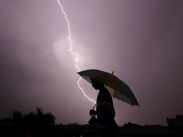Police in Wakefield have issued advice on staying safe during thunderstorms, following the tragic death of a nine-year-old boy in Blackpool who was struck by lightning. Photo: RAKESH BAKSHI/AFP via Getty Images