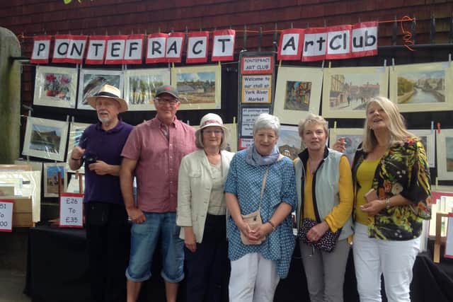 Pontefract Art Club in York during a fair they were exhibiting at before lockdown.