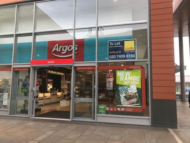 Both of Wakefield's Argos branches are set to close this year, to make way for a new city centre store. Pictured is the Trinity Walk branch in February 2019.
