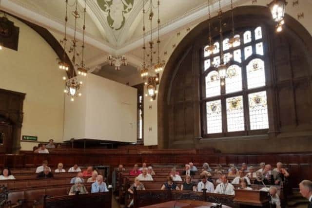 The council chamber at County Hall.