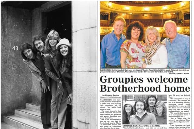 In 1976, the UK sang their way to victory at the Eurovision Song Contest, much to the joy of millions of fans. And as the celebrations came to an end, it was back to Wakefield for half of the winning group. Photos: Evening Standard/Getty Images and JPI Media
