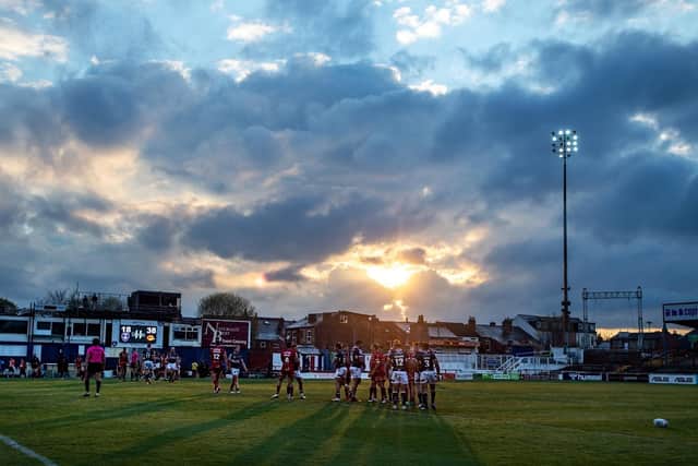The recent defeat by Catalans Dragons was the last behind closed doors fixture at Belle Vue and fans will return this weekend. Picture by Bruce Rollinson.