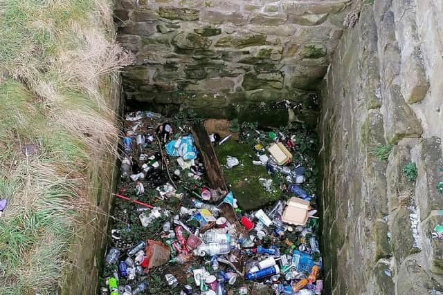 Rubbish dumped at Sandal Castle earlier this year. Picture courtesy of Wendy Carter-Firth/Facebook.