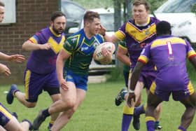 Hemsworth Dragons, in green, on the attack as they enjoy a win against Sheffield Forgers in Yorkshire Men’s Division Five South. Picture: Angie Breen