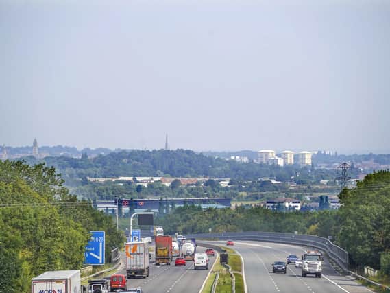 More than seven miles of traffic has been reported on the M1 at Wakefield this afternoon, after a lorry overturned on the carriageway. Stock image.