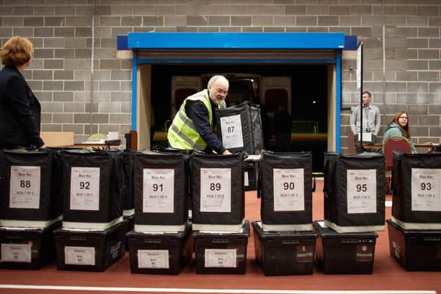 The Boundary Commission for England said the aim of the shakeup was to make Parliament fairer, by giving each MP a roughly similar number of voters. Under the proposals, revealed this morning, all of Wakefield's wards could be altered, with boundaries redrawn. Pictured are ballot papers arriving at Thornes Park during the General Election in December 2019.