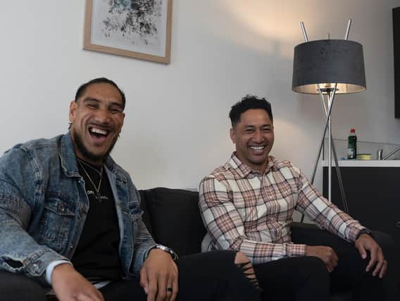 Jesse Sene-Lefao (left) has linked up with former team-mate and fellow Samoa international Quentin Laulu-Togagae to set up a successful property business.