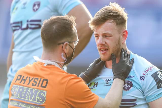 England winger Tom Johnstone is set for his Trinity return after a two-month layoff with concussion. Picture by Alex Whitehead/SWpix.com.