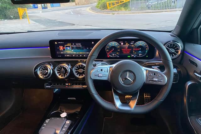 The inside of the Mercedes-Benz A250e