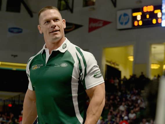 JOHN CENA: At a wheelchair rugby match at the Invictus Games in 2016. Picture: Getty Images.