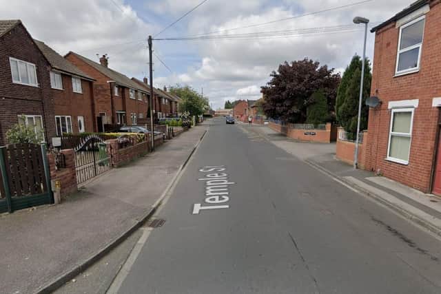 Police in Castleford are appealing after a 'suspicious incident' in which a man approached children in a school playground. Pictured is Temple Street, Castleford, where the incident occurred. Photo: Google Maps