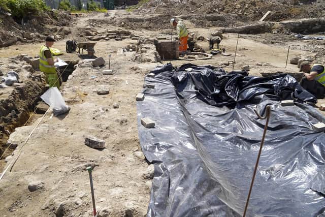 Archaeologists working on the site of the former Carleton Furniture factory on Mill Dam Lane, Pontefract have uncovered Neolithic remains - an overview of part of the site. Pic by Scott Merrylees