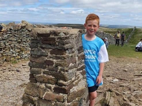 Lewis climbed 2,277 feet to the top of one of the Yorkshire 3 Peaks, Pen-Y-Ghent.