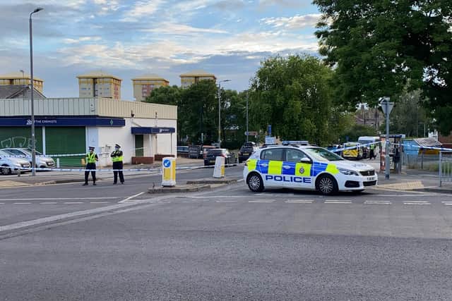 A heavy police presence remains on a busy Wakefield street this morning, following a large incident in the Eastmoor area. Pictured is the police scene on Upper Warrengate this morning.