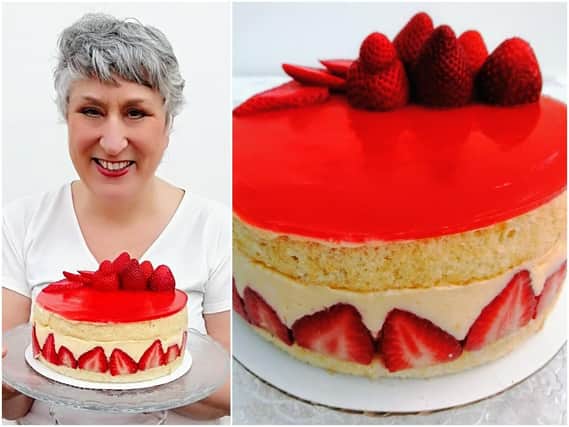 In her latest column, Great British Bake Off Star Karen Wright shares her memories of Wimbledon - and some top tips for making the perfect seasonal Frasier Cake. Photo: Karen Wright