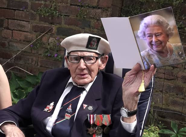 John Hirst celebrates his 100th birthday and receives a card from the Queen. Pic credit Photo Makeovers