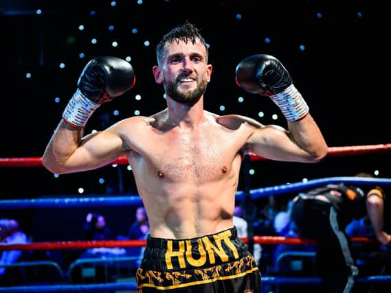 BACK IN ACTION: Wakefield boxer Dom Hunt returned to the ring late last month after Covid-19 stopped him from fighting for almost two years. Picture: Ryan Marsden/Steel Stream Design