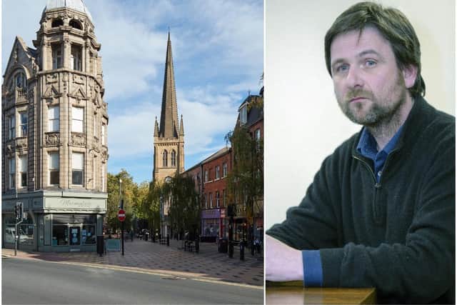 Wakefield city centre. Right: Gavin Murray, editor of the Wakefield Express, has published an open letter calling for everyone in the district to back the bid for City of Culture 2025.