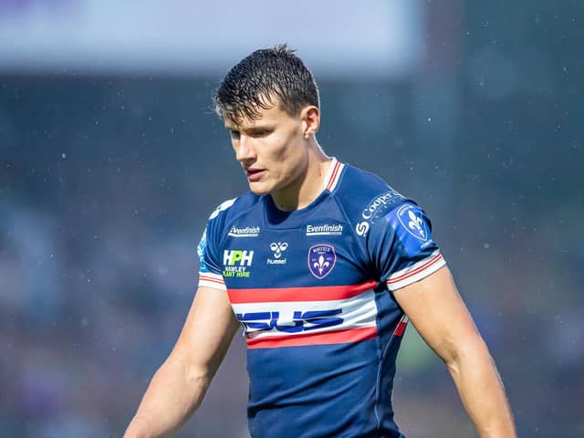 OPENER: Innes Senior scored the first try of the evening in Wakefield Trinity’s clash with Salford but it wasn’t enough to prevent a second defeat in a row. Picture: Allan McKenzie/SWpix.com.