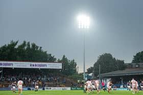 Picture by Allan McKenzie/SWpix.com - 09/07/2021 - Rugby League - Betfred Super League Round 14 - Wakefield Trinity v St Helens - The Mobile Rocket Stadium, Wakefield, England - A general view of Wakefield playing St Helens.