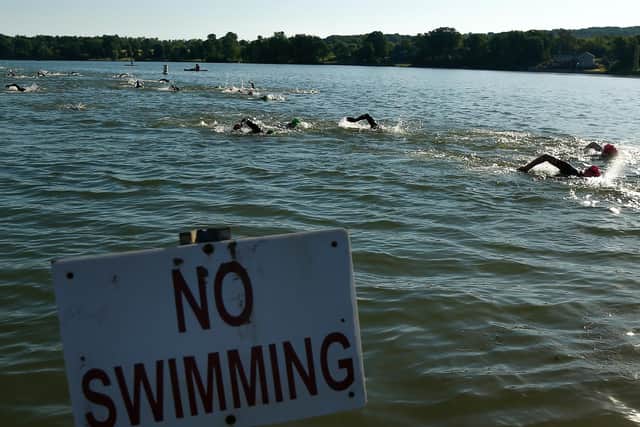 Yorkshire Water has issued an urgent warning about the risks of swimming in open water, after spotting hundreds of people swimming in its reservoirs. Stock image. Photo by Michael Reaves/Getty Images for IRONMAN
