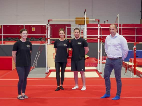 Danielle Kitchen, Kirstie and Luke Limbert and David Marshall from British Gymnastics. Picture Scott Merrylees.