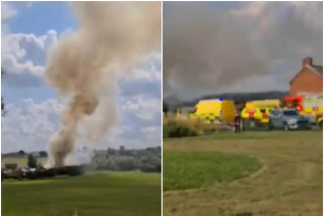 Fire crews have been rushed to a blaze in South Elmsall this afternoon, with local residents advised to keep doors and windows closed as smoke descends on the town. Photos: Mark James Flavell