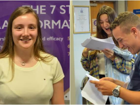 Alisha Attwood, Lea-Jay Griffiths and Oliver Dyson are celebrating their results.