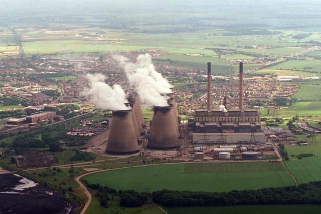 Instead, this week's demolition event will centre on the two chimney stacks and main boiler house in the centre of the site. The boiler and chimneys are pictured on the right in this aerial photo from 1998.